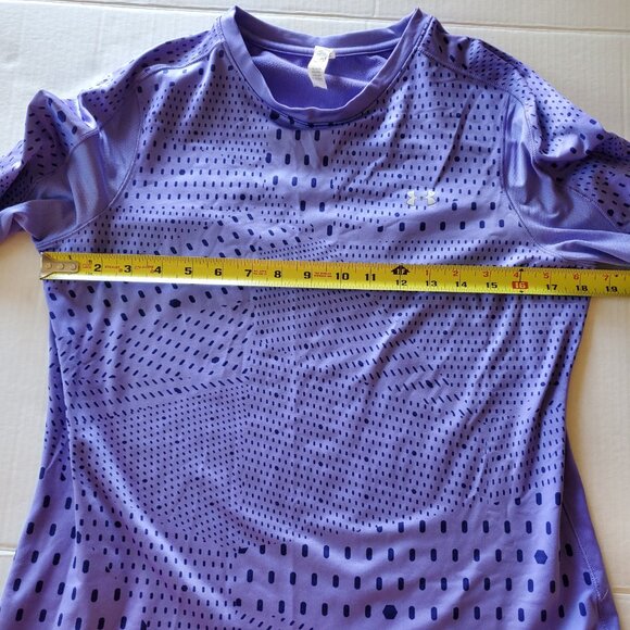 Under Armour Purple Long Sleeve Crew Neck Shirt Cold Gear - Large - Picture 12 of 15